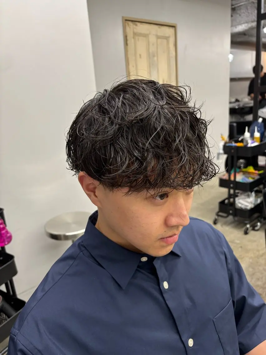 ショート パーマ メンズ メンズパーマ シャドーパーマ カット パーマ 💈メンズ特化💈 テッペイのヘアスタイル