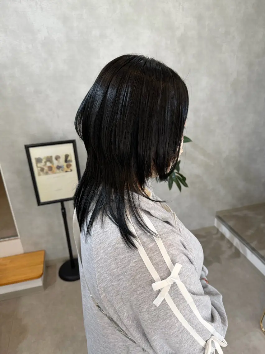ロング カット ヘアカラー 縮毛矯正 トリートメント やまもと けんたのヘアスタイル