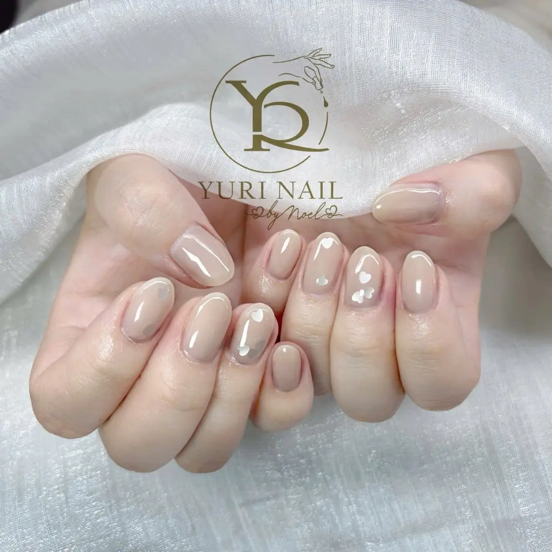 ネイル オーロラネイル チークネイル フレンチネイル ジェルネイル グラデーション YURI Nail Funabashiのネイルデザイン