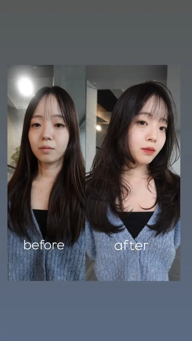 ロング カラー 透明感カラー レイヤーカット カット ヘアカラー トリートメント 🌿透明感カラー レイヤーカットのヘアスタイル