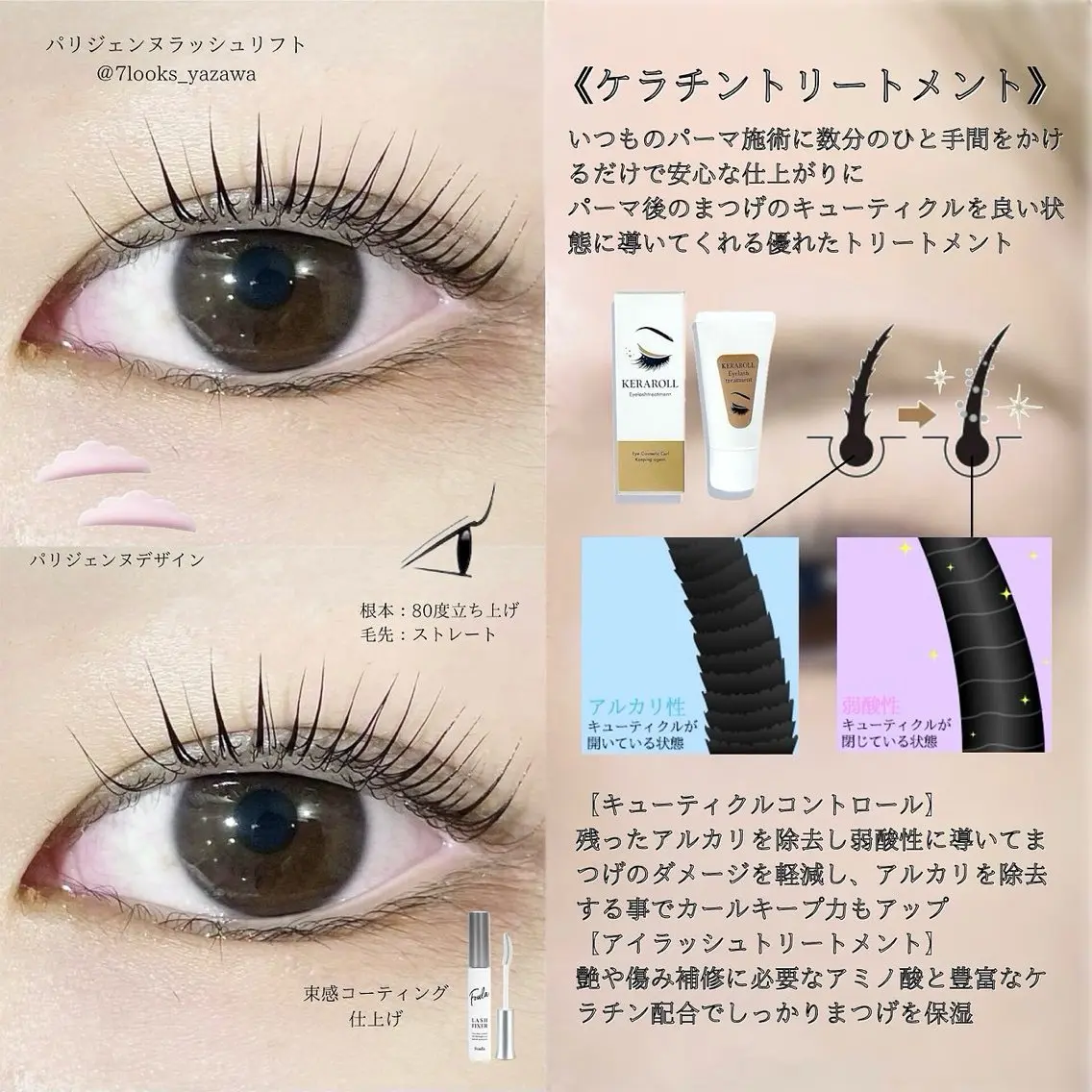 マツエク・マツパ ケラチンラッシュリフト eyelist harukaのマツエク・マツパデザイン