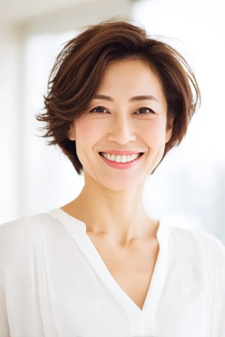 ショート カット ヘアカラー トリートメント 銀座東銀座【白髪染め 髪質改善】伊藤誠のヘアスタイル