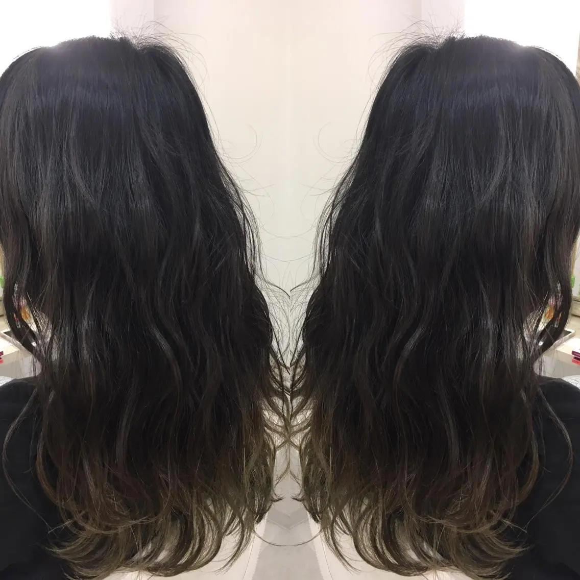 セミロング ロング カラー 髪質改善 中川　翔のヘアスタイル