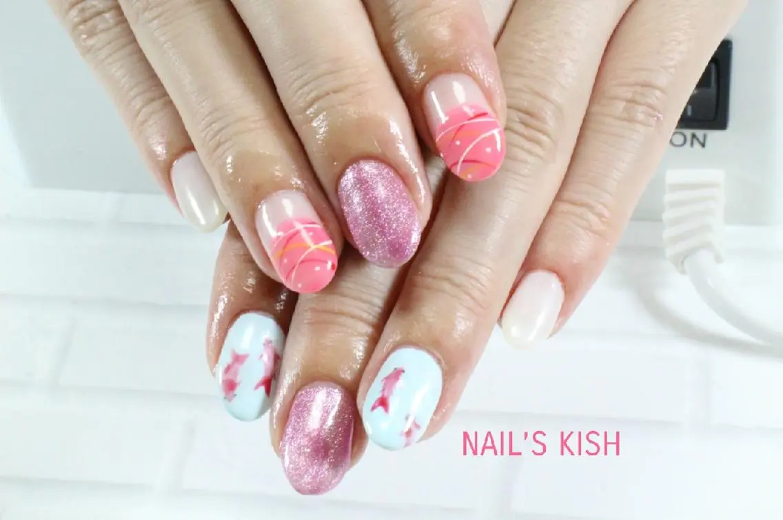 ネイル 夏ネイル ヨーヨーネイル NAIL'S KISHのネイルデザイン