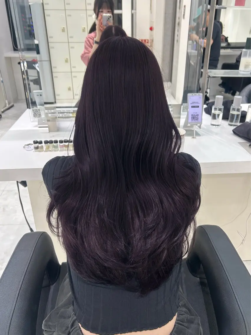 ロング カラー 黒髪 ブラウンカラー ダブルカラー ヘアカラー 💗ブリーチなし暖色 kotono💗のヘアスタイル