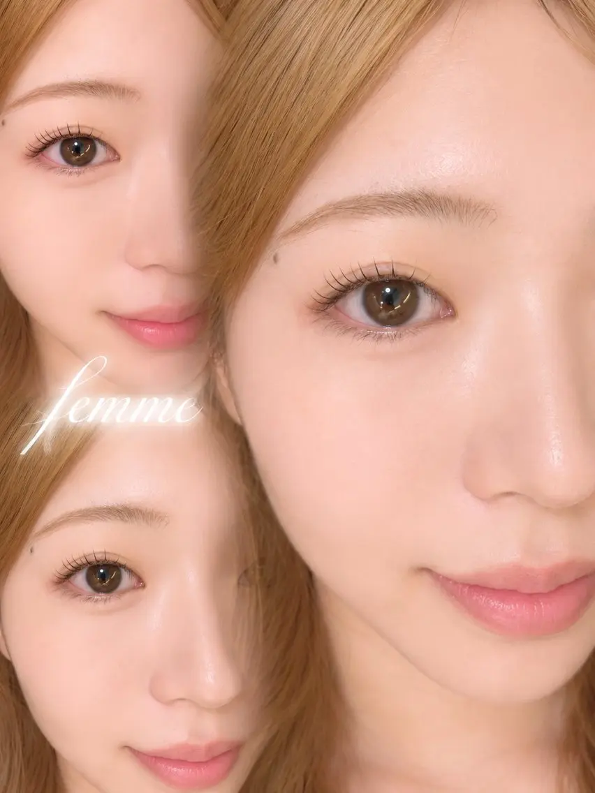 マツエク・マツパ ナチュラル 一重×まつ毛パーマ femme横川 Rinkaのマツエク・マツパデザイン