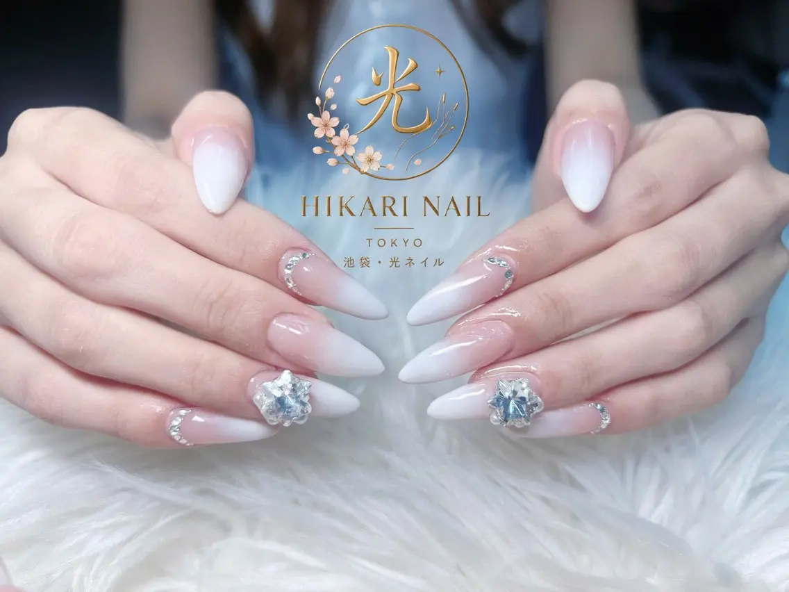 ネイル チークネイル 長さ出し フレンチネイル ガーリー ハロウィン ハンドネイル HikariNail Ikebukuroのネイルデザイン