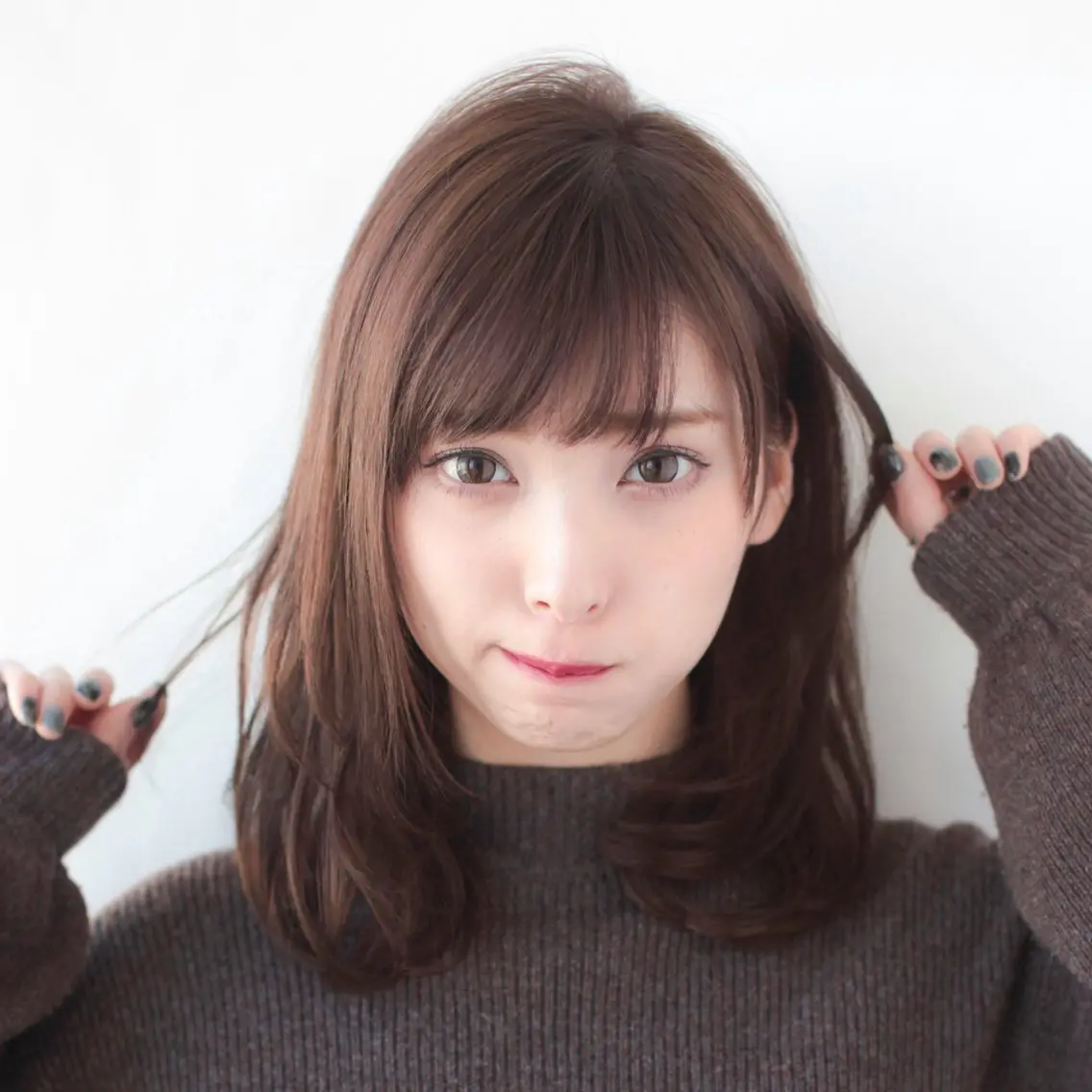 ミディアム 大人可愛い顔周り・ 縮毛矯正/ショウのヘアスタイル