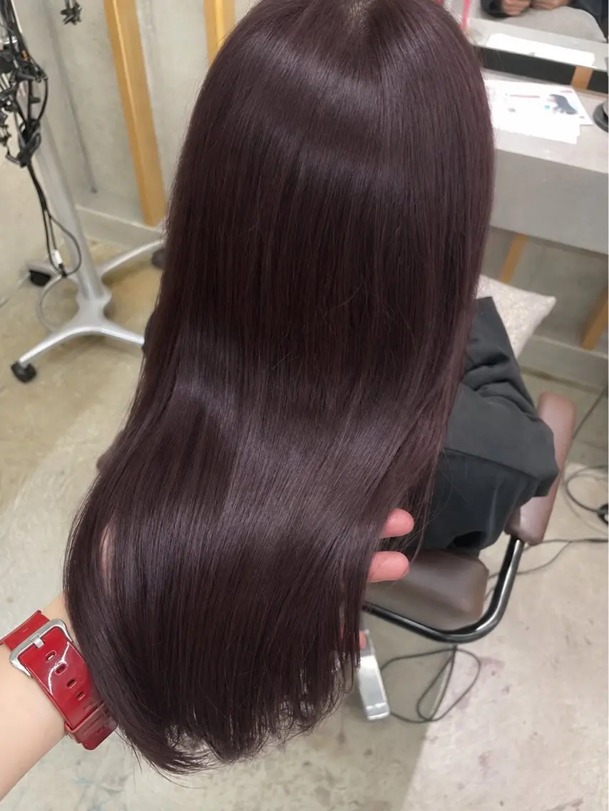 ロング パープルカラー 透明感カラー/艶髪/ cocoro🩰🐚のヘアスタイル