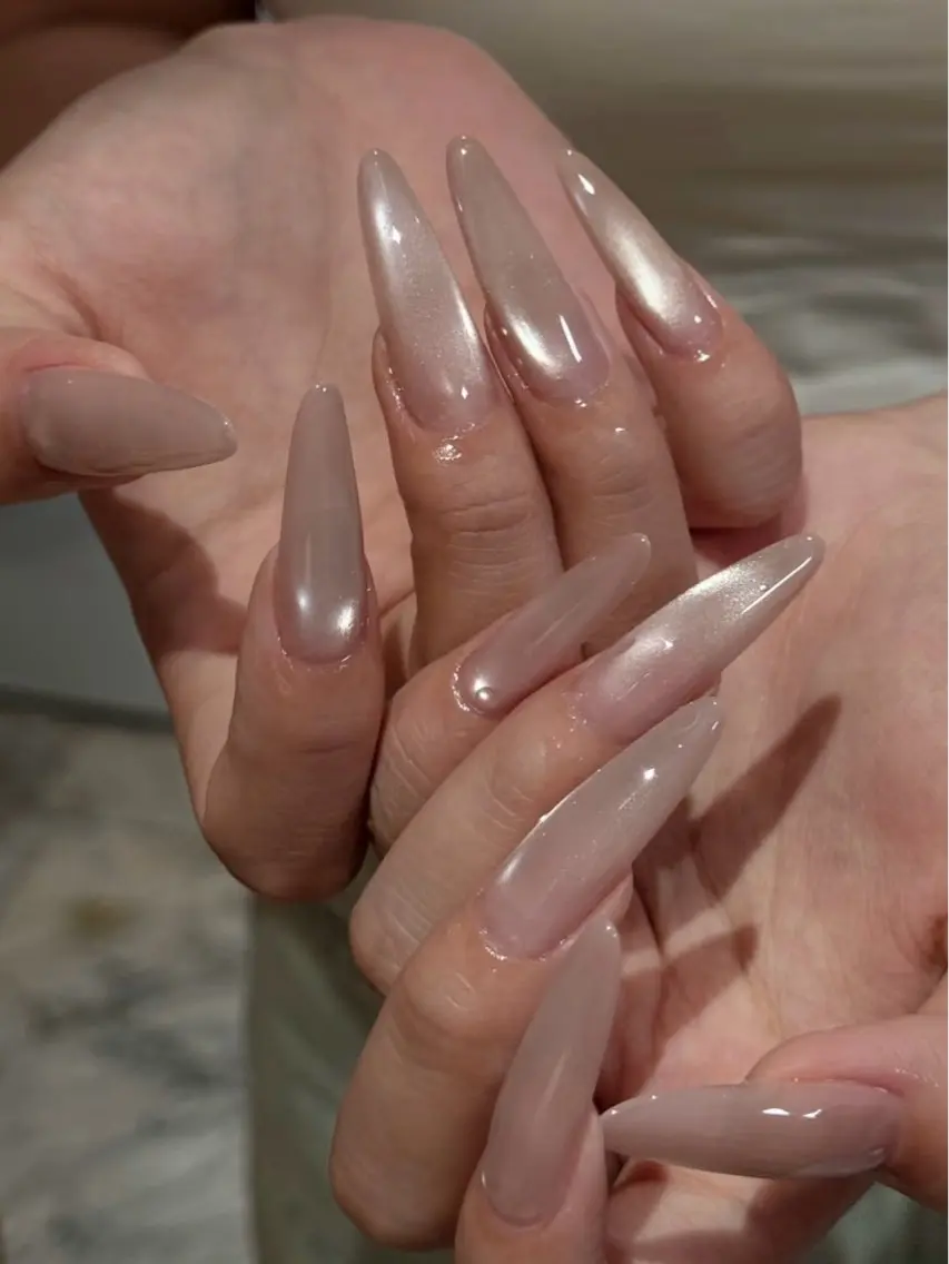 ネイル アートネイル オーロラネイル ジェルネイル ガーリー キラキラネイル July Salonのネイルデザイン