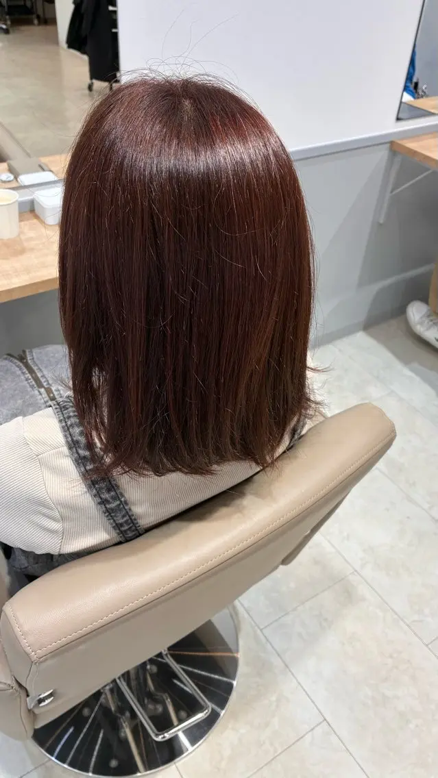 ミディアム カラー ブラウンカラー SOUPLE. みゆうのヘアスタイル