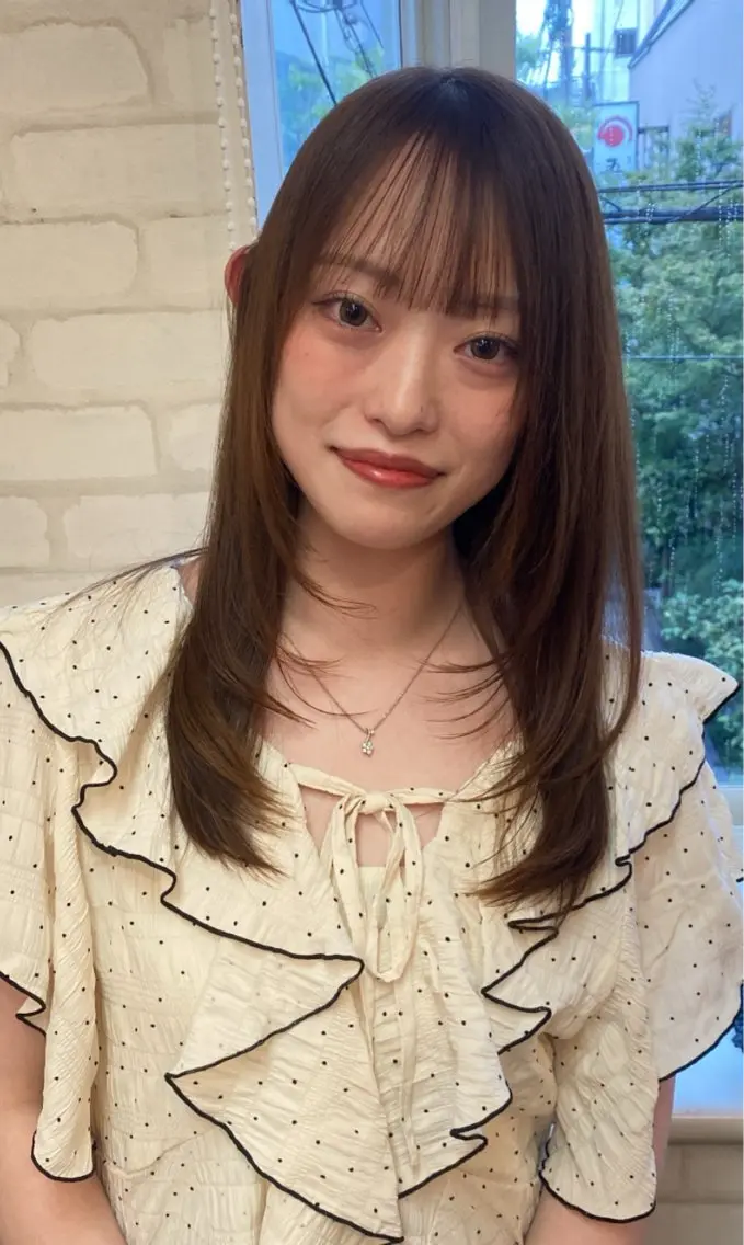 セミロング カット ヘアカラー トリートメント 透明感カラー髪質改善 ma-yaのヘアスタイル