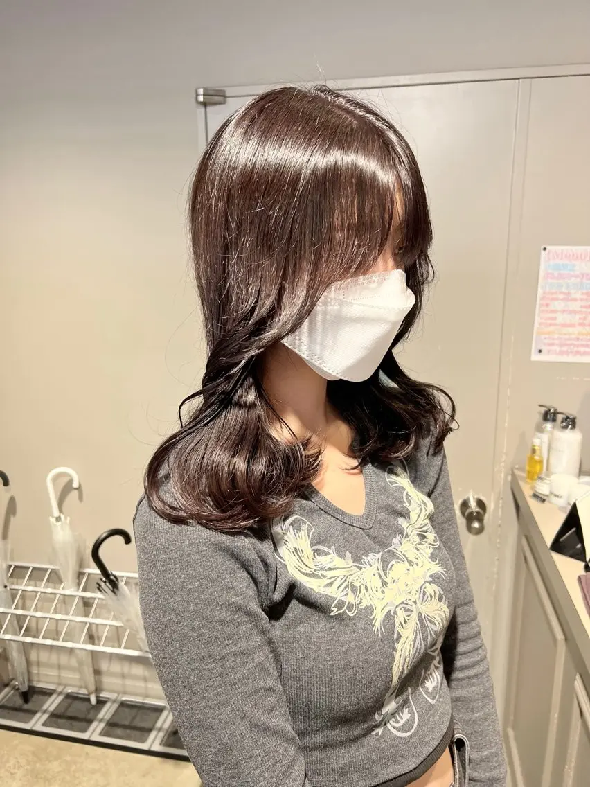 セミロング カラー パーマ ヘアアレンジ メンズ 上品＆韓国風 🥀海心🥀のヘアスタイル