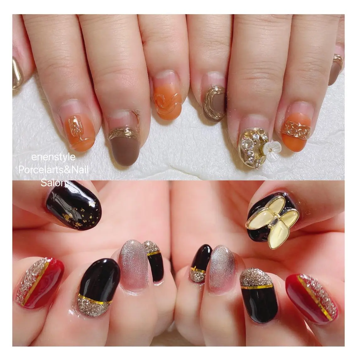 ミディアム ネイル ハンドネイル 🐾enen style 🐾のネイルデザイン