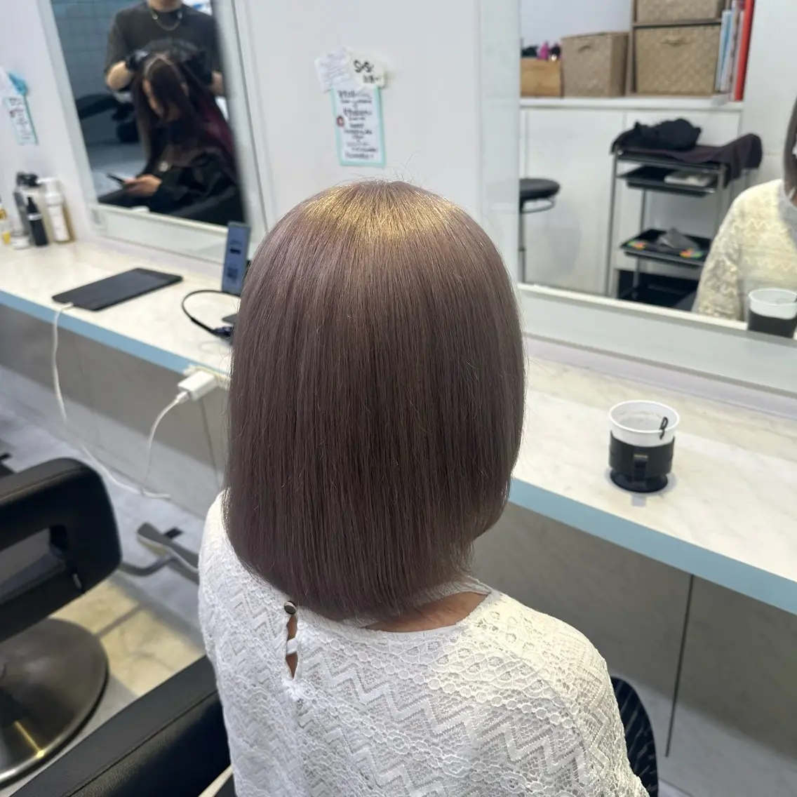 ミディアム カラー ヘアカラー トリートメント ヘッドスパ ヘアセット 暖色🩷透明感カラー ♡Maika♡のヘアスタイル