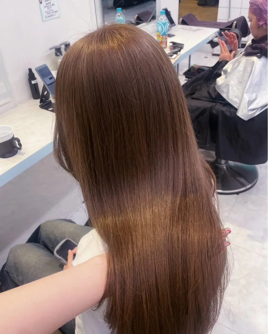 【🎀明るすぎない色落ち希望の方🎀】ブリーチなしダブルカラー/💁🏻♀️規定がある方、7〜9トーンの写真