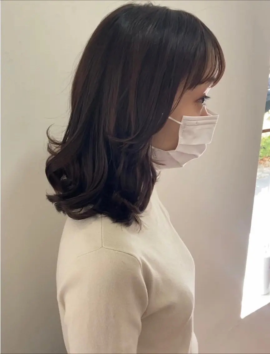 ミディアム 髪質改善 トリートメント mopa_kaede ナチュラル/レイヤーのヘアスタイル