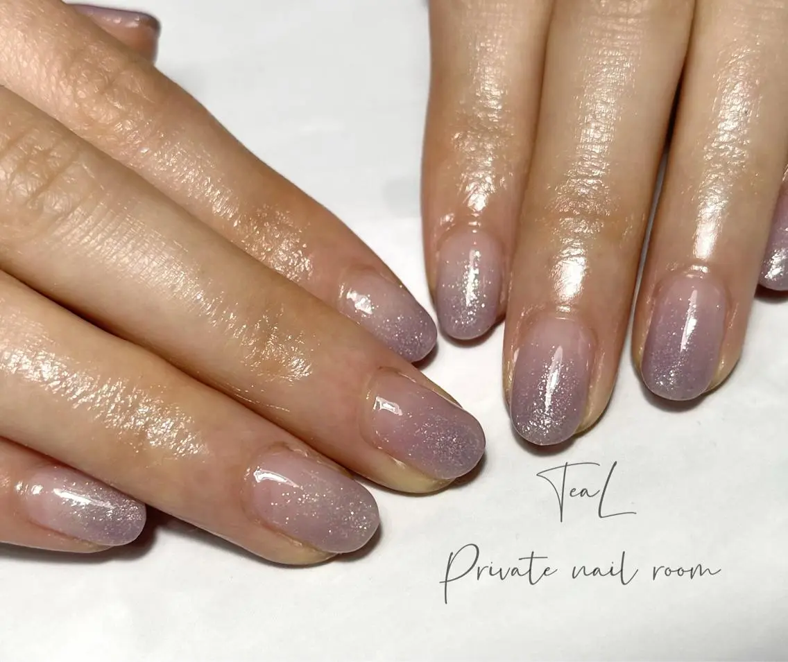 ネイル グラデーション シンプルネイル TeaL nailのネイルデザイン