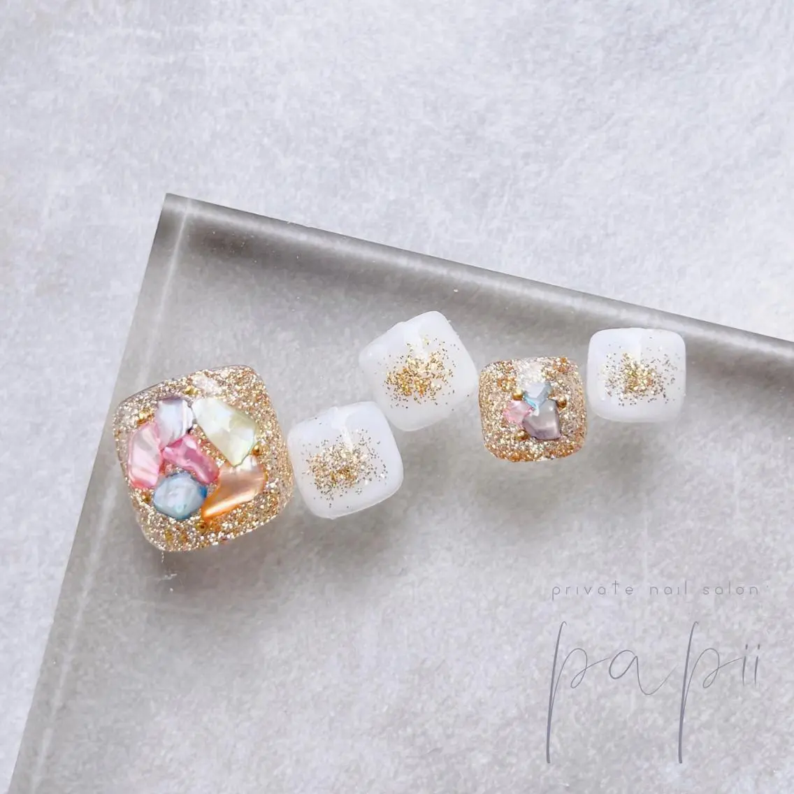 ネイル シンプルネイル フットネイル papii☆ kurodaのネイルデザイン