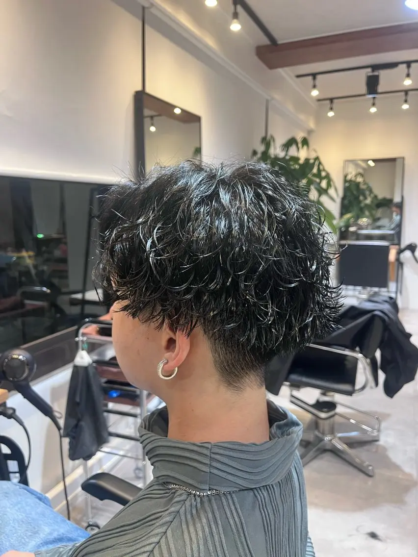 ショート パーマ メンズ カット パーマ fifth/シン🌿 透明感カラー/パーマのヘアスタイル
