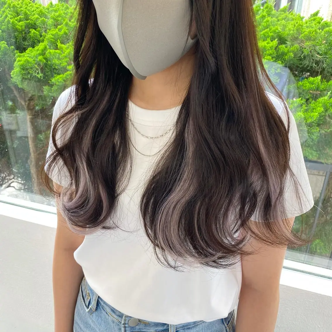 ロング エクステ エクステ ハイトーン 💭黒崎ハルカのヘアスタイル