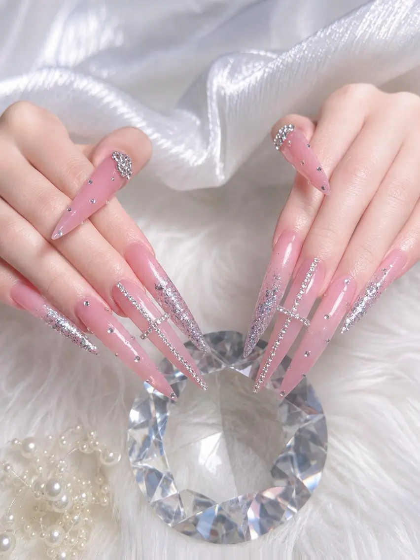 ネイル グラデーション 韓国ネイル ロングネイル 持ち込み 春ネイル ハンドネイル ZUZU AMEE NAILのネイルデザイン