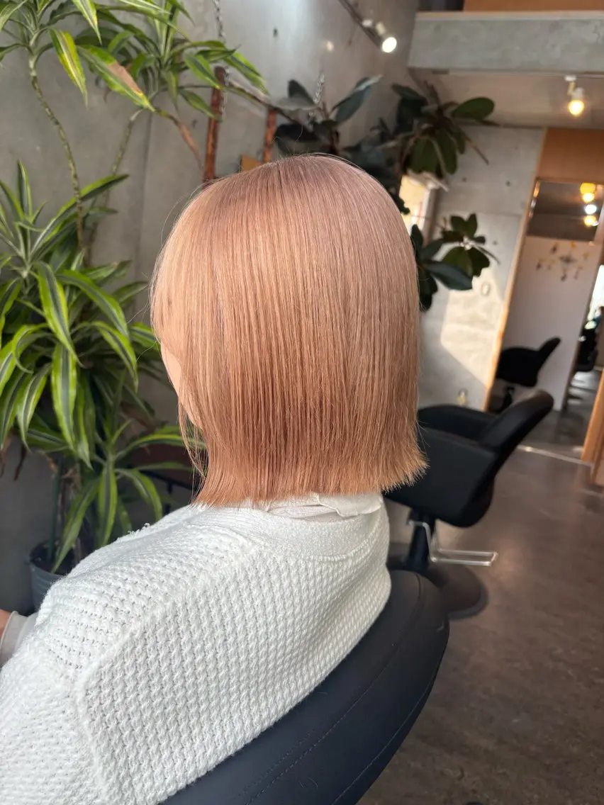 ミディアム カラー ブリーチ 大林 エリコのヘアスタイル