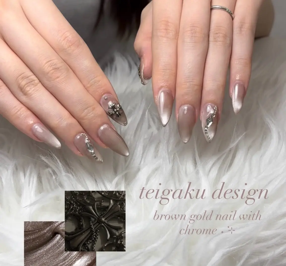 ロング ハンドネイル NENENAIL 【シヨン】のネイルデザイン