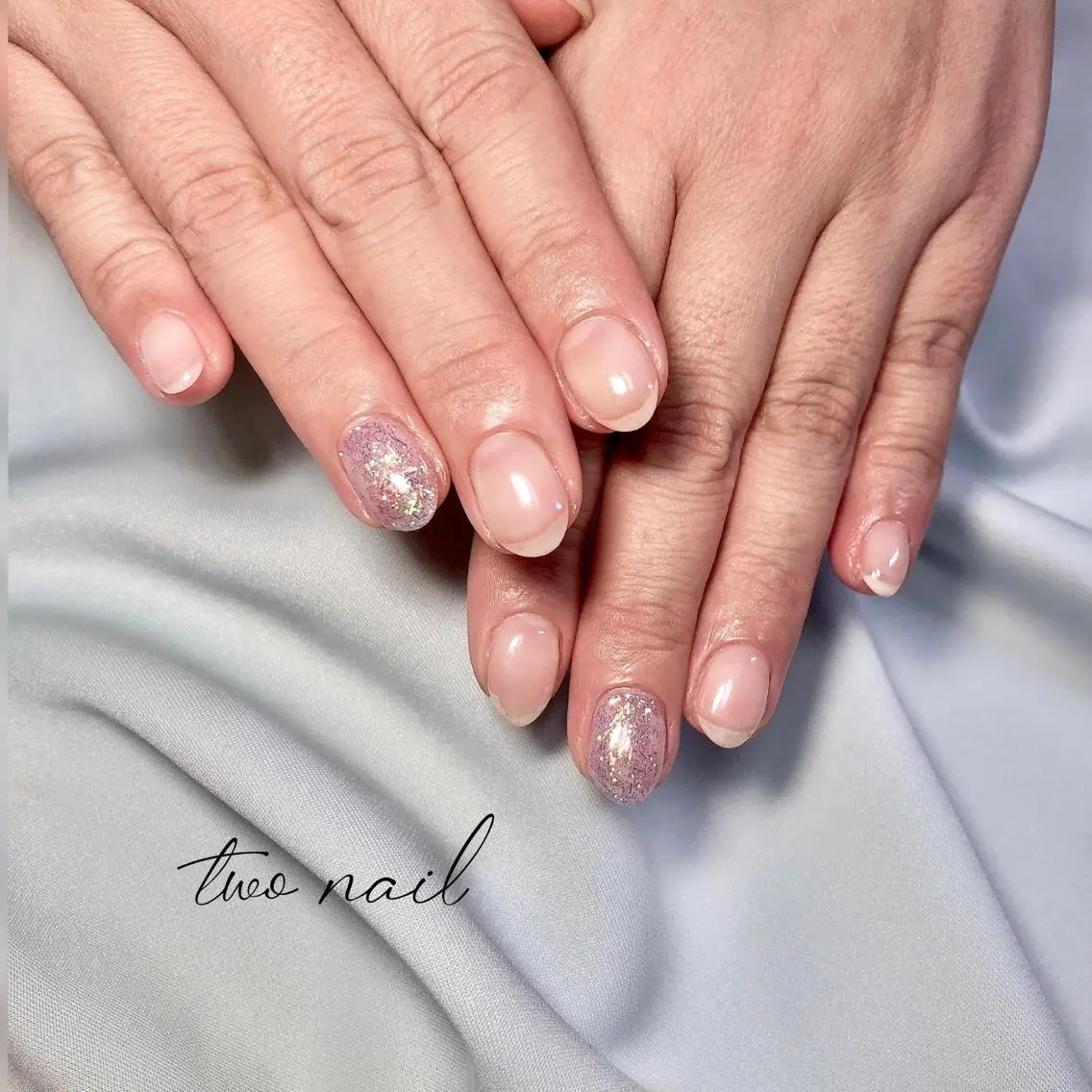 ネイル アートネイル フットネイル ハート ニュアンスネイル ホワイト ハンドネイル two nailのネイルデザイン