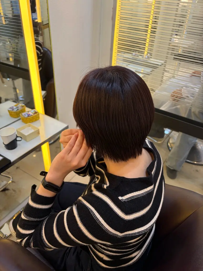 ショート ショートヘア カット ヘアカラー 🎀ноиокa🎀 レイヤー×暖色カラーのヘアスタイル