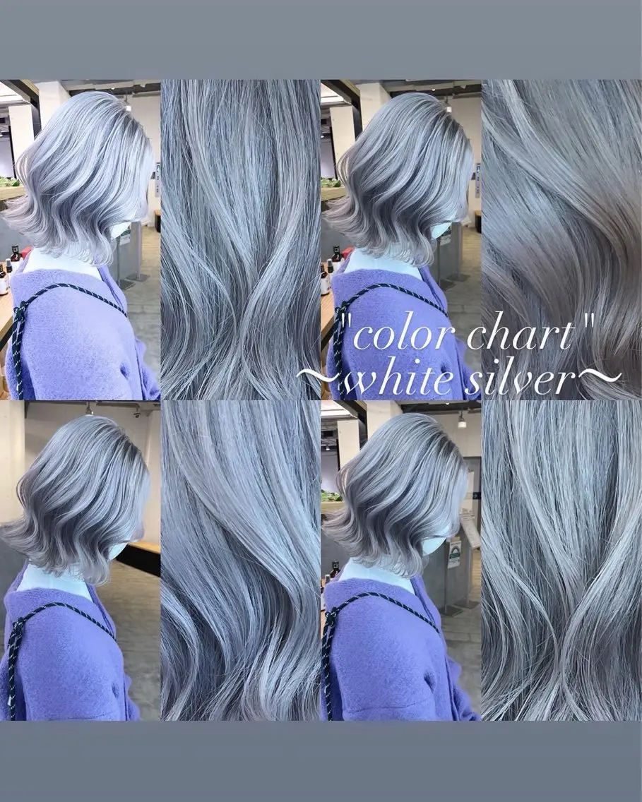 ミディアム カラー カット ヘアカラー トリートメント ヘアセット 💜ハイトーン💛 マジカルかいちゃんのヘアスタイル