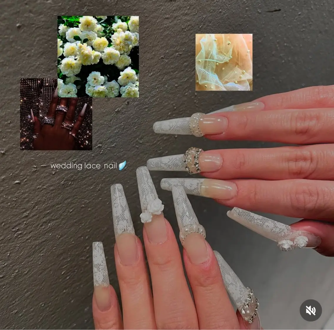 【lace design】チップ長さだし+レースネイル/10本レースorレースフレンチ可能🪽の写真