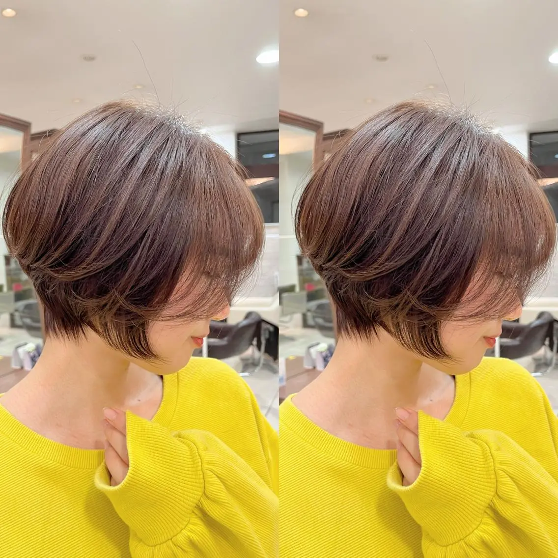 《平日限定‼️撮影モデル》✨ショートモデルさん🙏大人美人ショートカット+ハイライトカラー🔴詳細情報をお読みくださいの写真