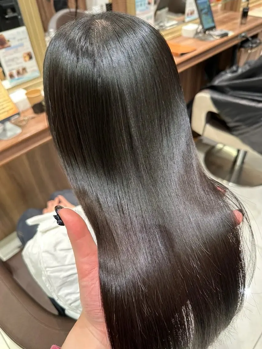 ロング パーマ 縮毛矯正 🌨️Ash平井店 ハセベ🌨️のヘアスタイル