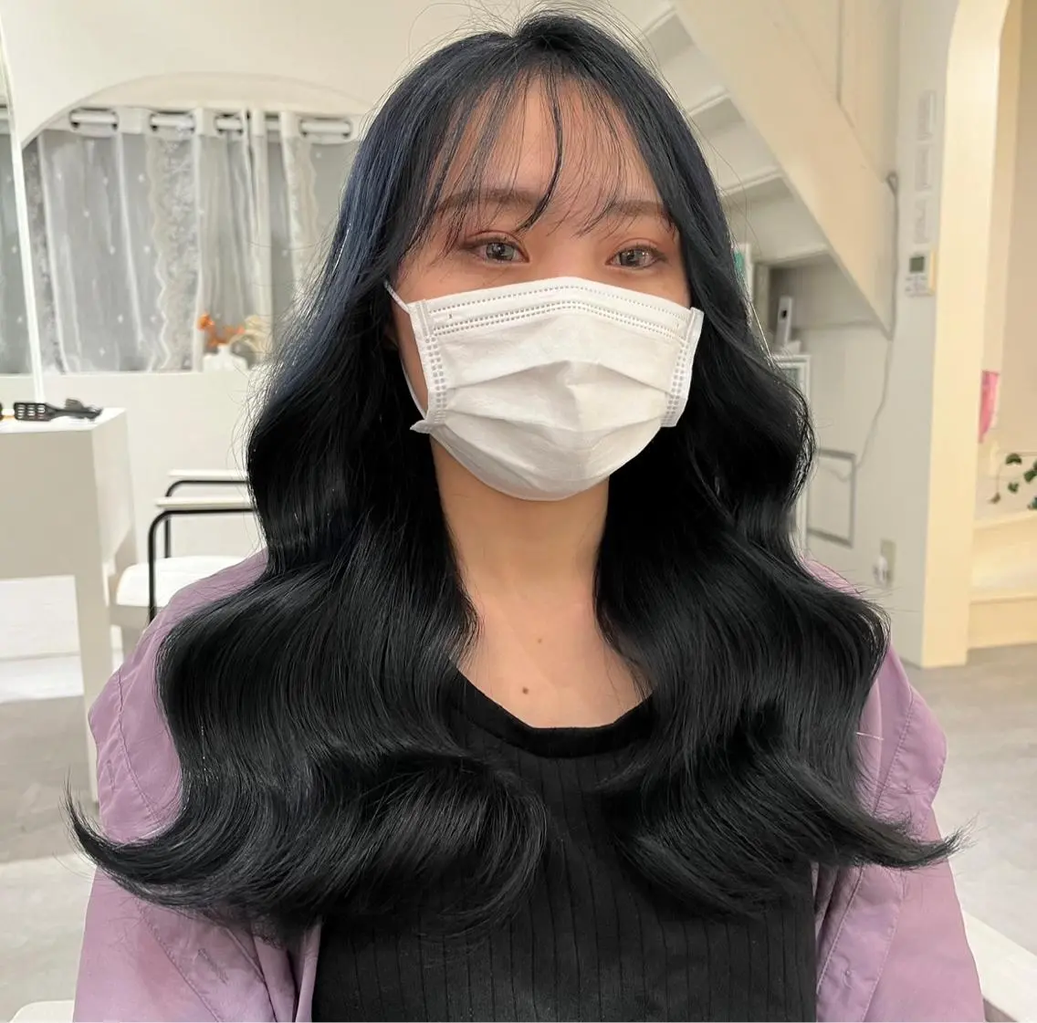 大人気 "ブルーブラック"💕艶髪ケアカラー🤍の写真