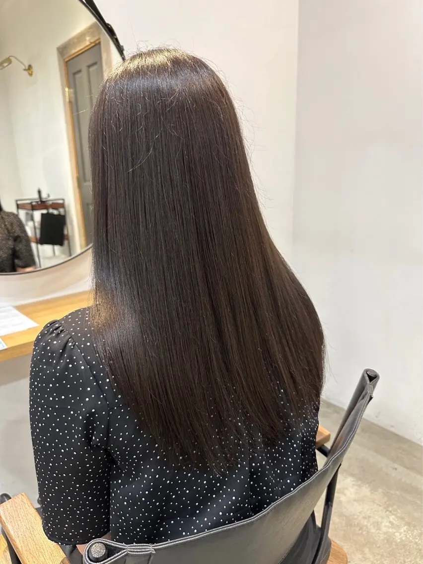 ロング 髪質改善 酸性ストレート 新村 小夏のヘアスタイル