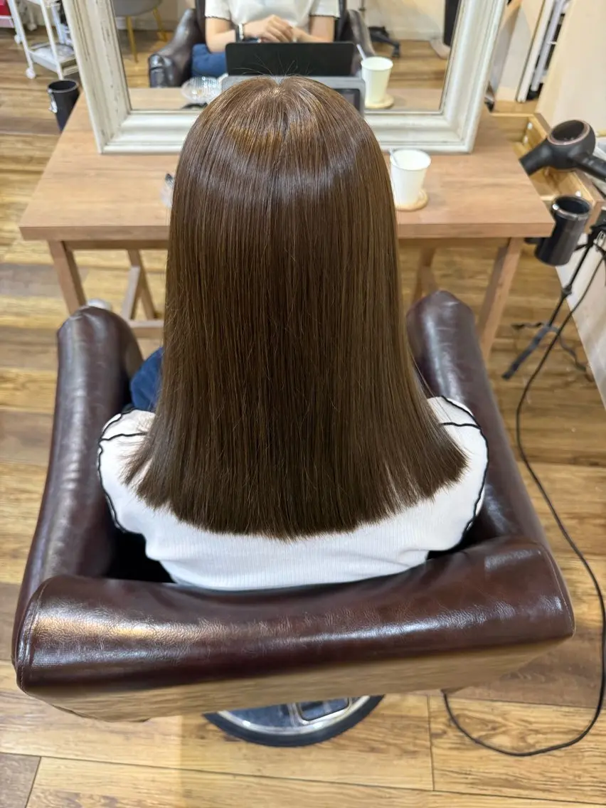 カラー ベージュカラー オリーブベージュ ヘアカラー koki/オリーブ/ カットモデル募集のヘアスタイル