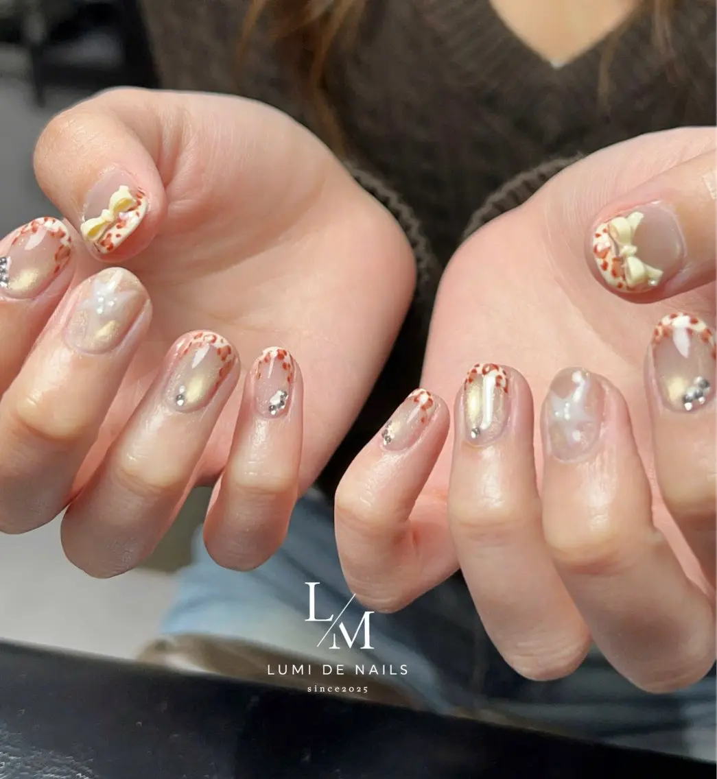 ネイル グラデーション ラメ(グリッター) マグネットネイル ミラーネイル ニュアンスネイル ハンドネイル Lumi de nailsのネイルデザイン