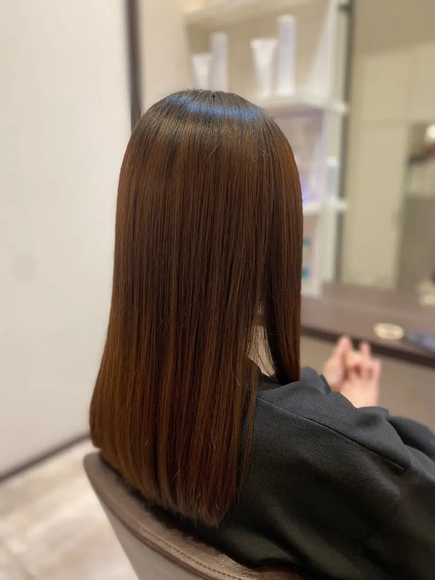 ロング 伸ばしかけ 縮毛矯正 カット パーマ 山下ちひろ/似合わせ /髪質改善/縮毛矯正のヘアスタイル