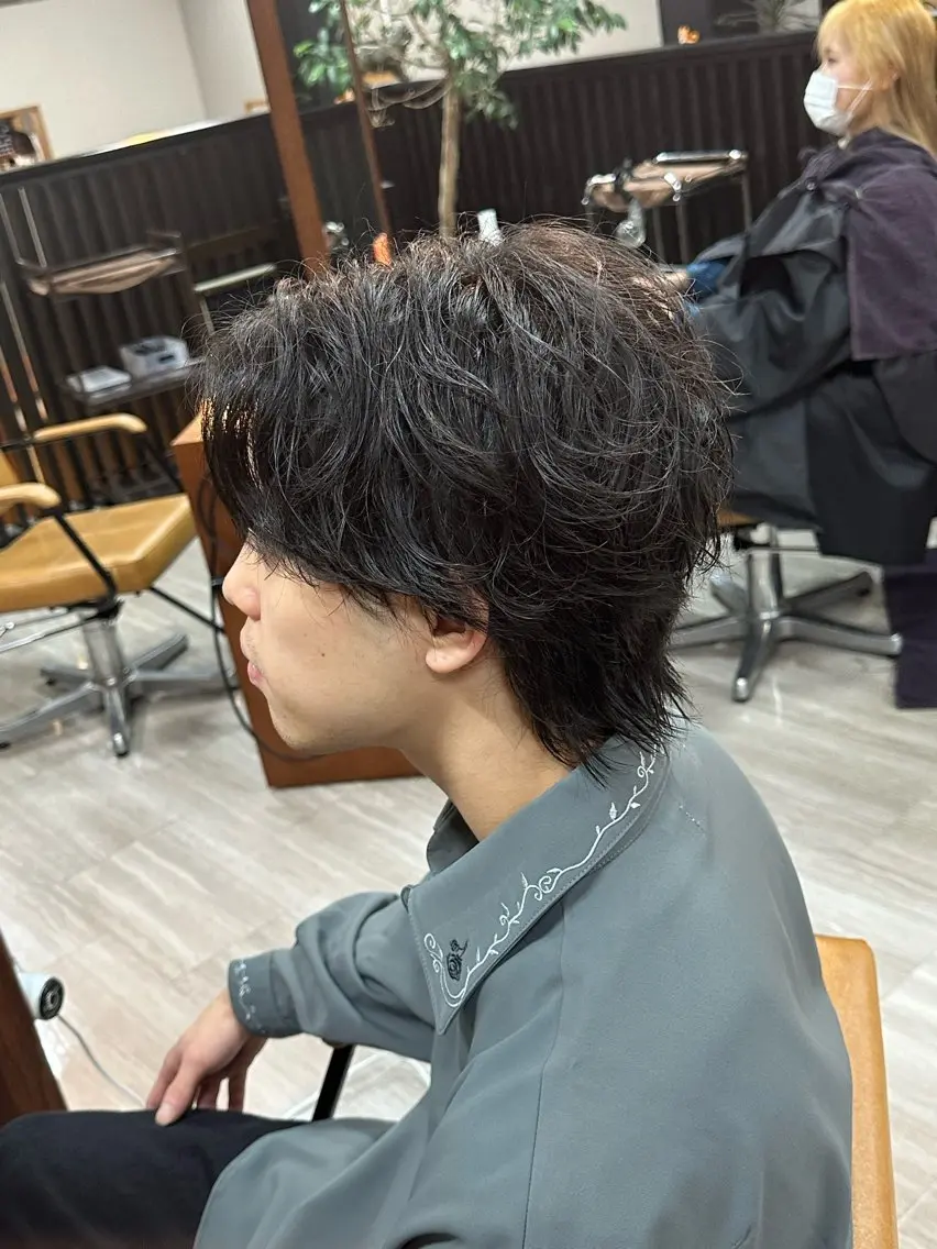 メンズ メンズウルフカット ウルフカット arika オケシ　リョウダイのヘアスタイル