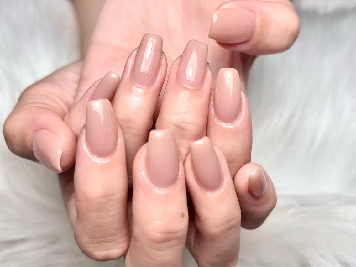 ネイル ジェルネイル 持ち込み ワンカラーネイル スカルプネイル xinh nailsのネイルデザイン