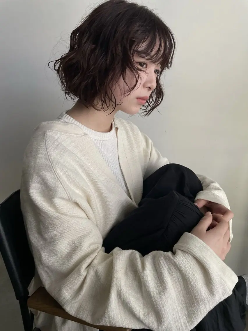 ショート パーマ -みつま はるな-のヘアスタイル