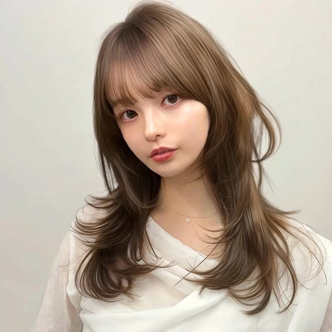 セミロング カラー ヘアアレンジ カット ヘアカラー トリートメント 新宿/レイヤーカット 髪質改善/小顔見せのヘアスタイル
