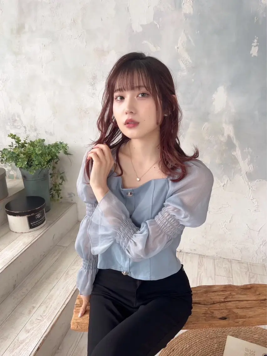 ロング カラー newi銀座オオクラ ホユギのヘアスタイル