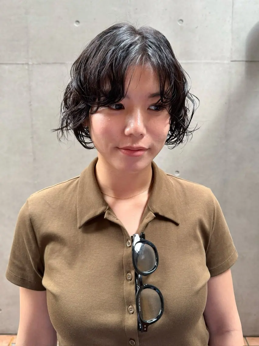 ショート カラー パーマ カット パーマ 大橋 芽衣のヘアスタイル