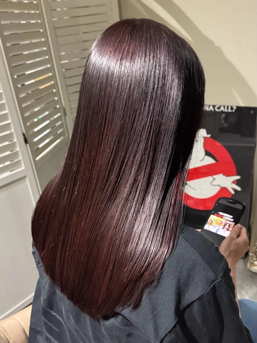 ロング カラー ブラウンカラー ピンクカラー ピンクブラウン 髪質改善 ヘアカラー トリートメント 2日空き◎髪質改善 misatoのヘアスタイル