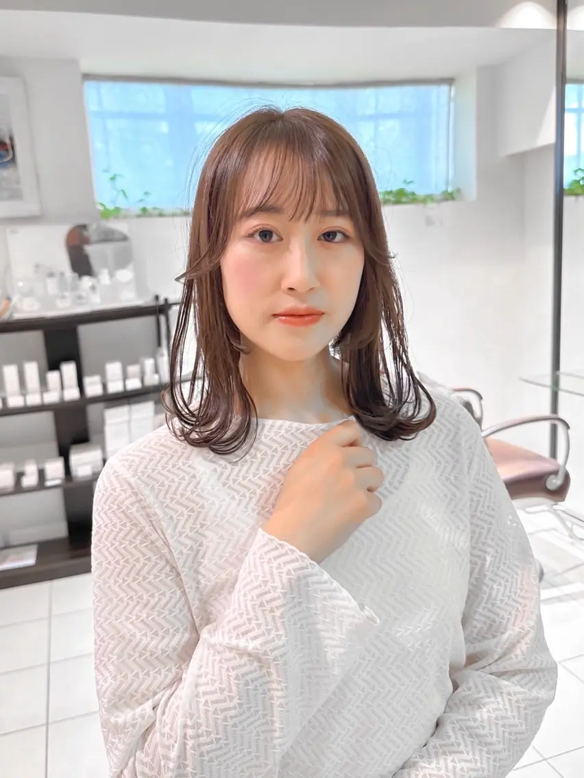 ミディアム 永野 良一のヘアスタイル