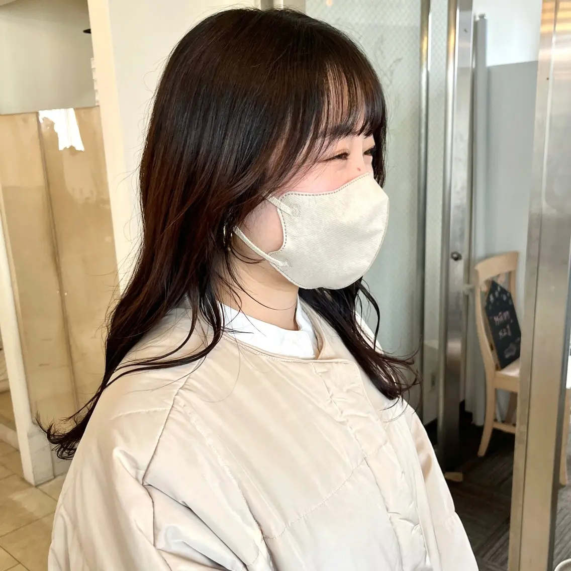 【女性限定シャンプー無しmenu💡】　　　　　　　　　　　　　　　全体メンテナンスカット＋コテ巻き仕上げ💐の写真
