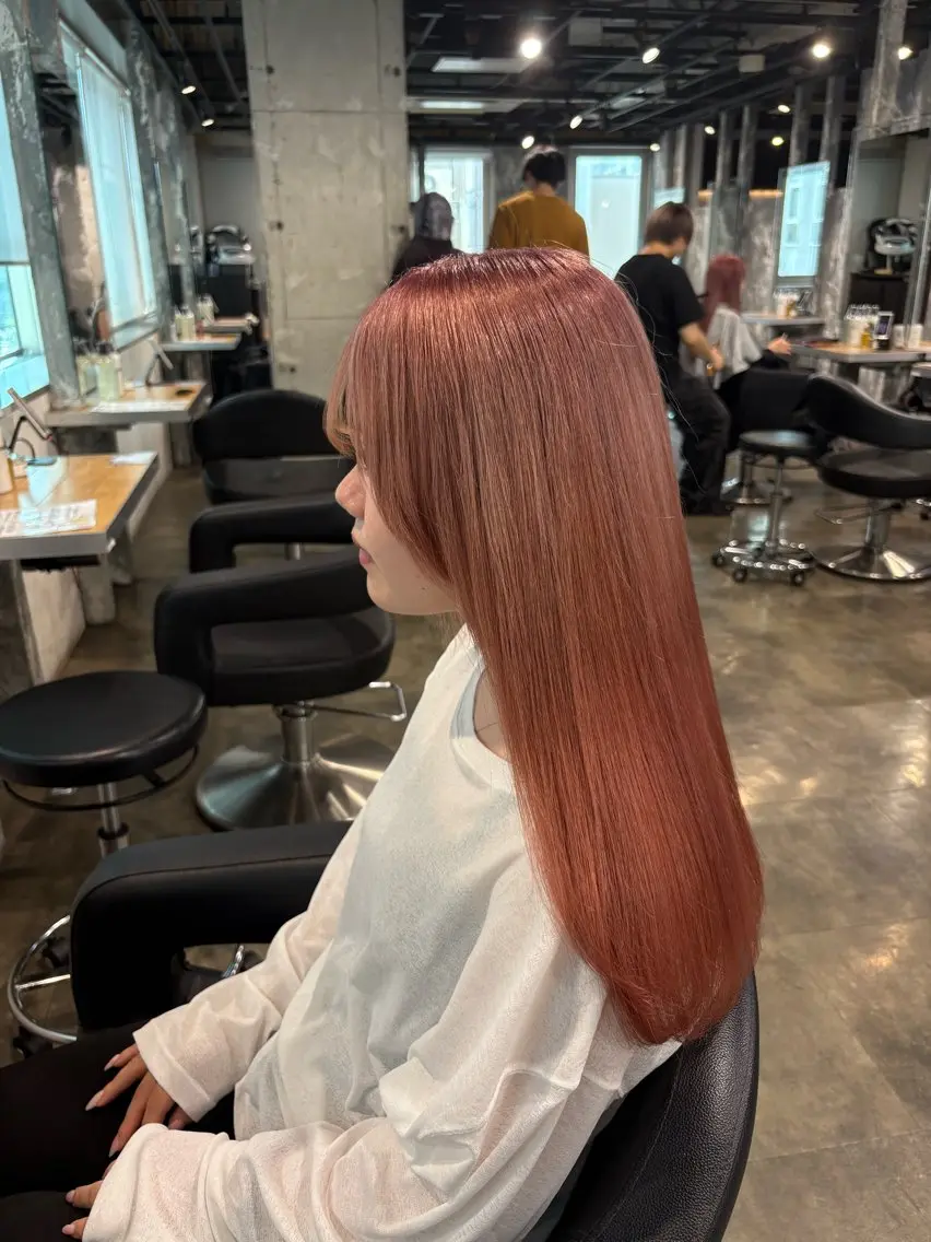 ロング カラー ヘアカラー ハイトーン 横浜💞ミオのヘアスタイル