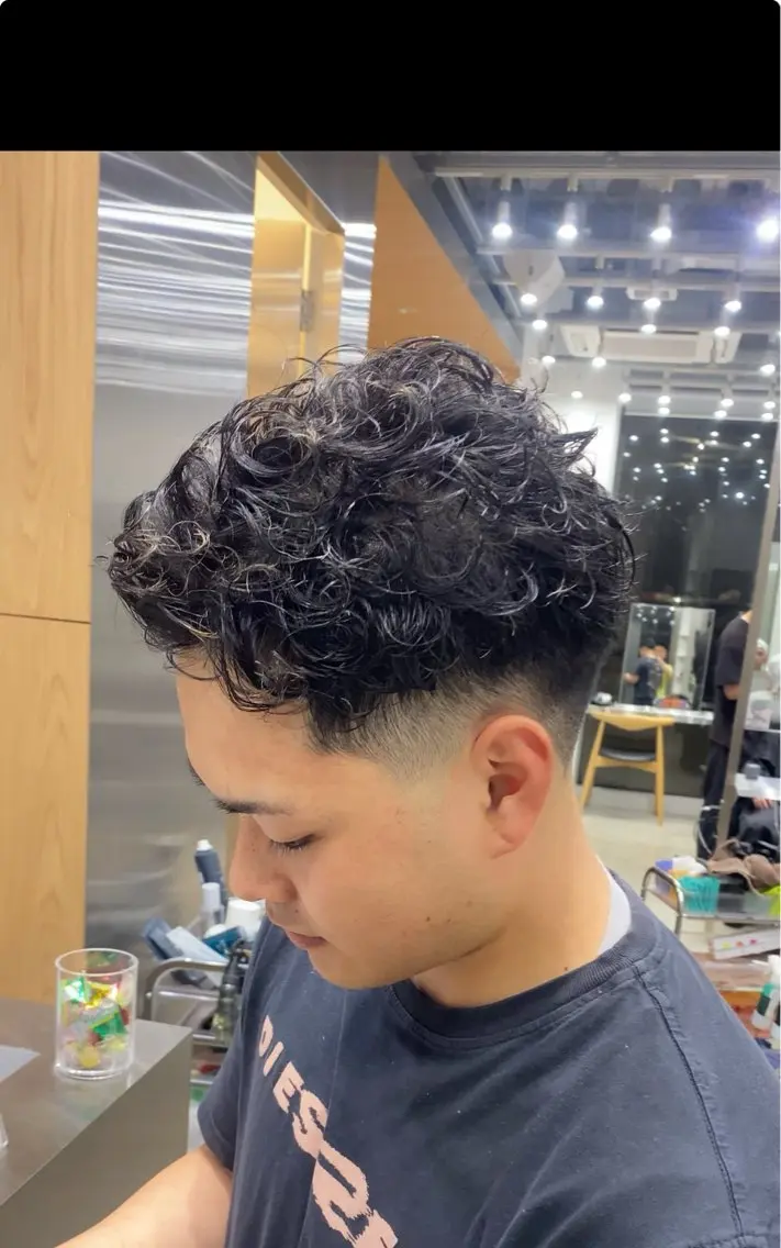 ショート パーマ メンズ カット パーマ fifth  木下 浬玖のヘアスタイル